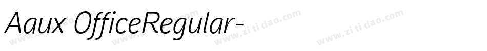 Aaux OfficeRegular字体转换
